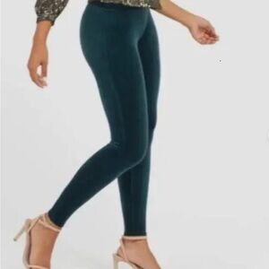 SPANX Green Velvet Shape Leggings Size L